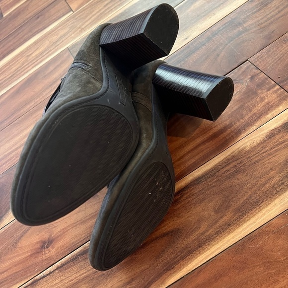 Tommy Hilfiger 10 Durham Olive Green Suede Ankle Boots Fall Winter - Picture 6 of 12